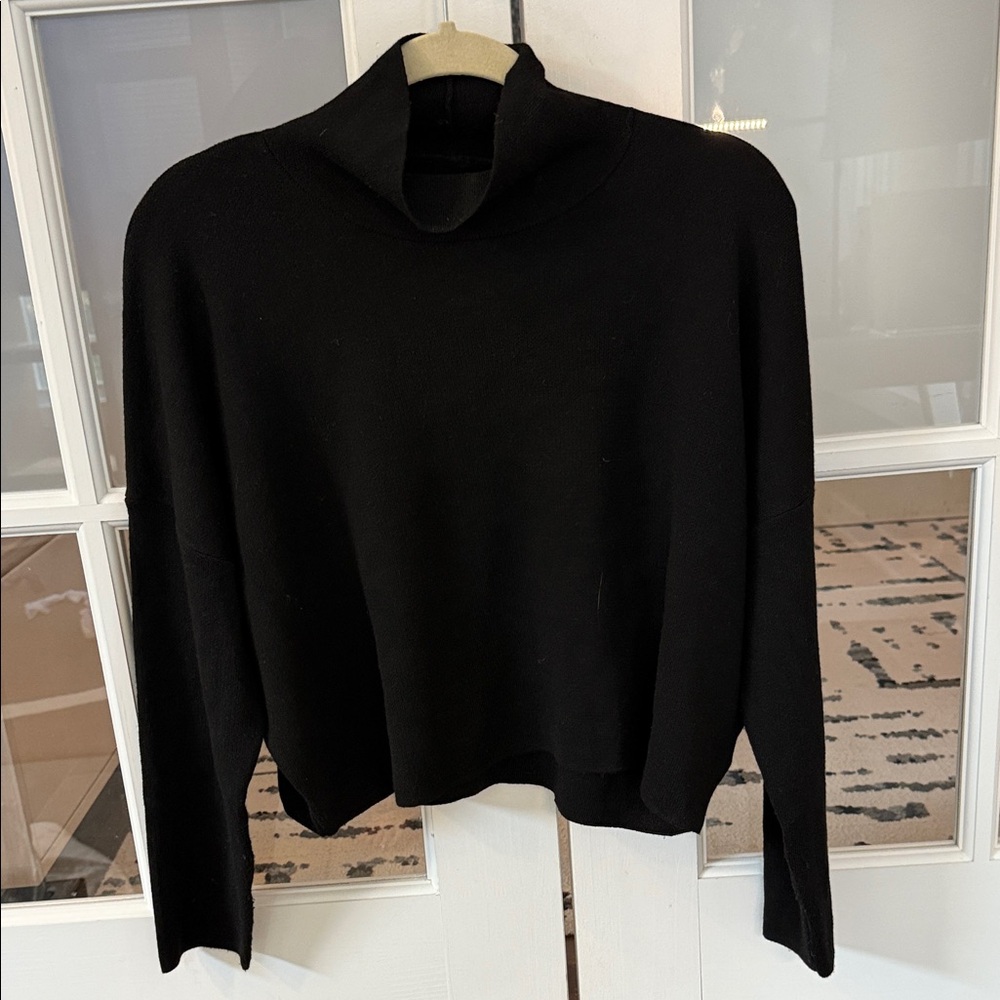 Elegant Black Cowl Neck Sweater